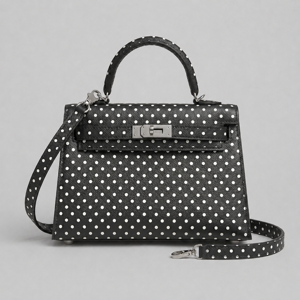 Mini sac noir à pois
