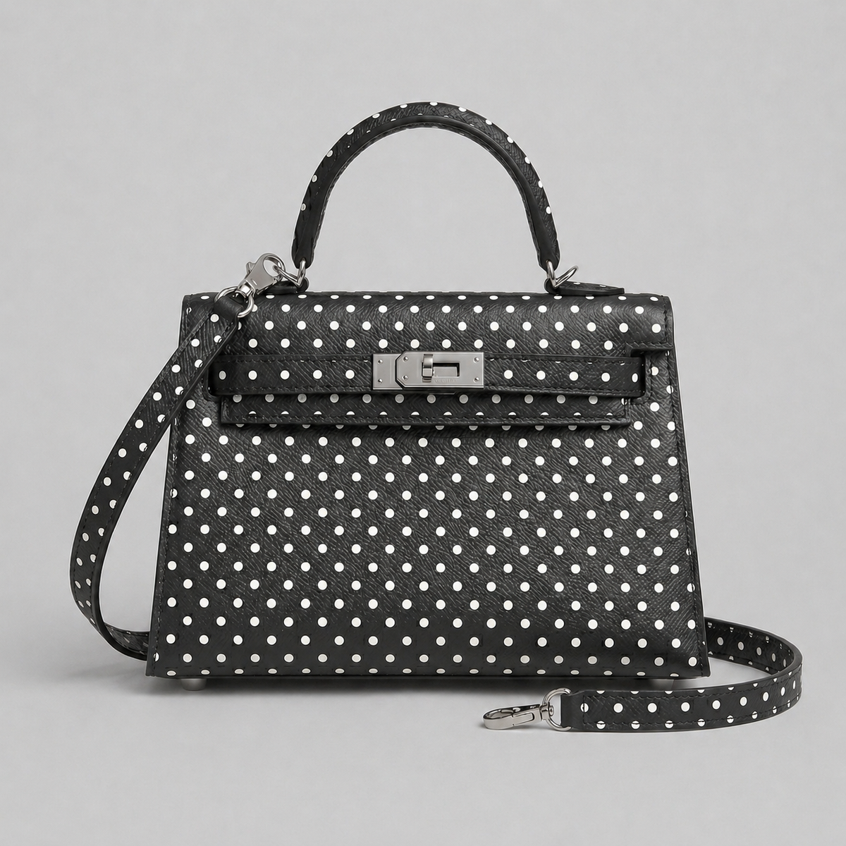 Mini sac noir à pois
