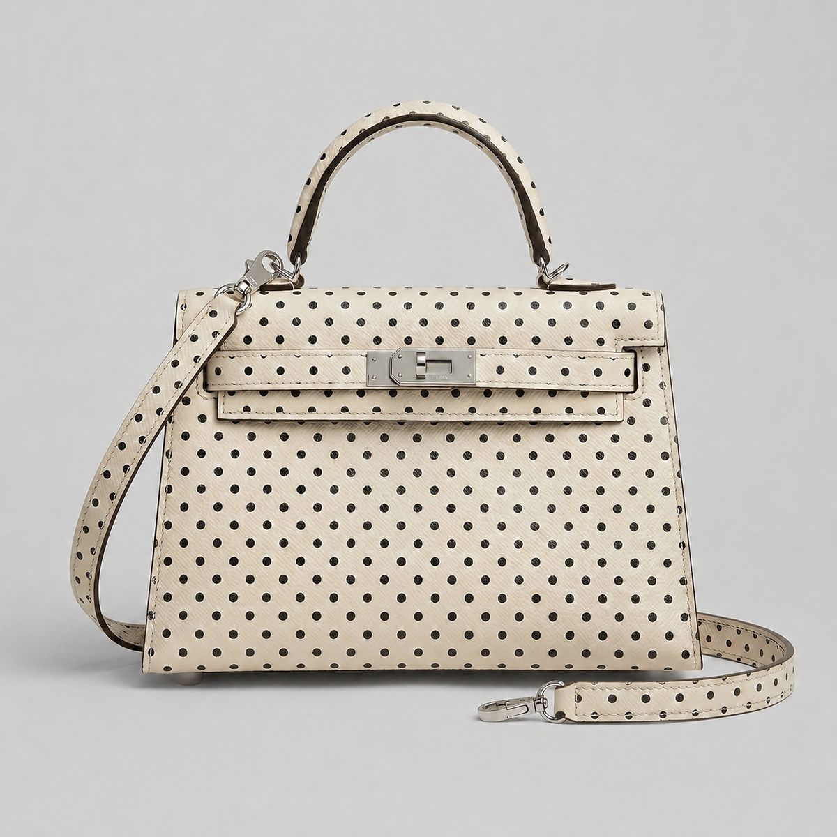 Mini sac écru à pois