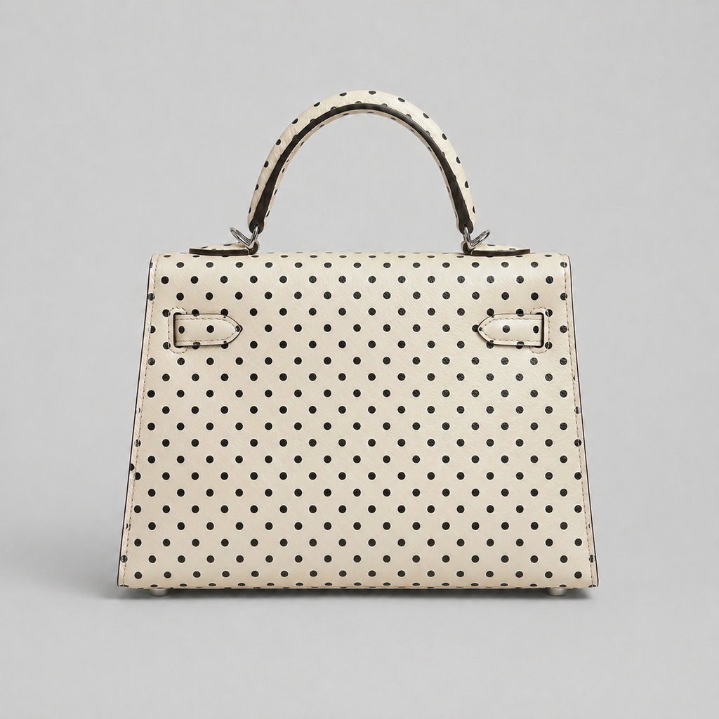 Mini sac écru à pois